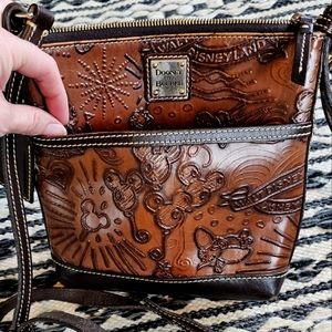 Disney Dooney & Bourke Sketch Brown Leather Crossbody